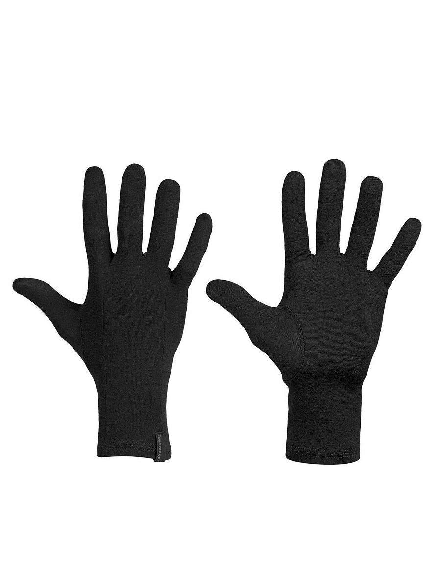 Black Icebreaker Unisex Merino 200 Oasis Glove Liners Men\'s Gloves | AU 1055QMAZ